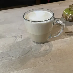 a cup of coffee on a table