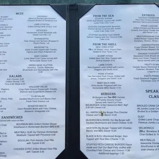 Menu! Weirdly, this place does not have a drink menu though.