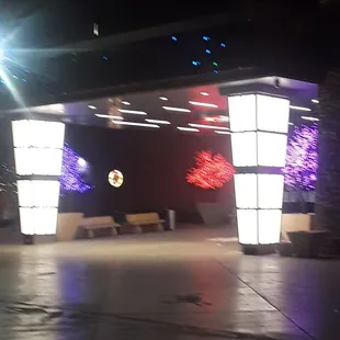 Bright entrance and security is always outside and also on bikes to feel safe.