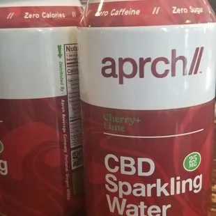 two cans of cbd sparkling water