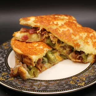 a grilled sandwich on a plate