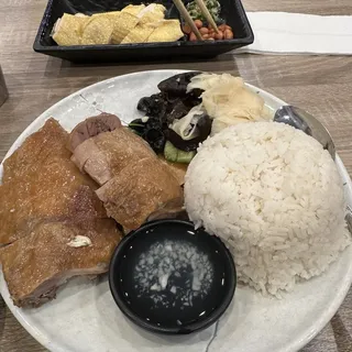 C02. Chiu Chow Brined Free Range Duck Over Rice /
