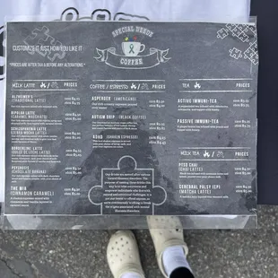 The menu