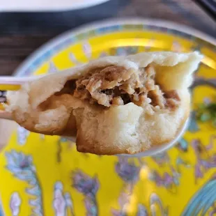 the bottom of the crispy bread part on the pork bun was too thick (excuse my messy looking bites)