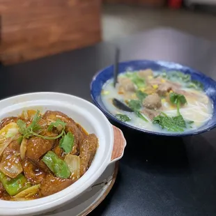 Chau San braised intestine and original noodle soup with meatballs