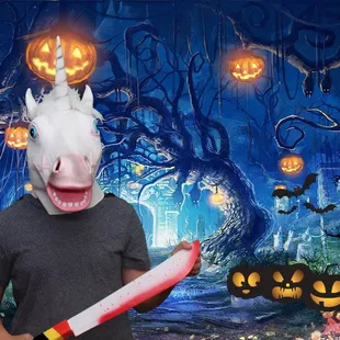 4x6 photo strip with Halloween Green screen. Special Occasions Photo Booth, Stockton, CA