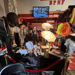 The photo booth set up