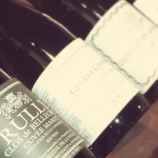 bottles of wine on display