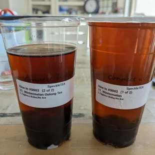 I asked them why you don't fill it up, the answer is because I ordered the drinks without ice..