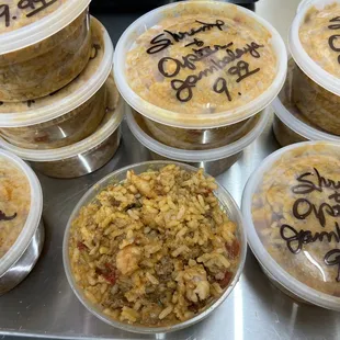 a variety of food items