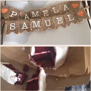 One year later, the cake was still as delicious as it was on our wedding day :)