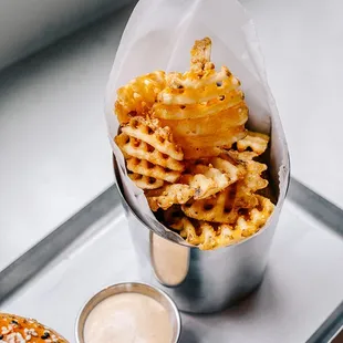 Waffle fries