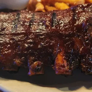 Pork ribs, half rack. Hyper tender.