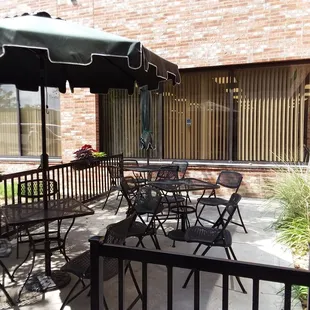 Spectrum Cafe offers comfortable outdoor patio seating!