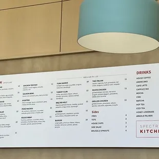 Menu.  Great prices!