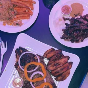 plates of food on a table