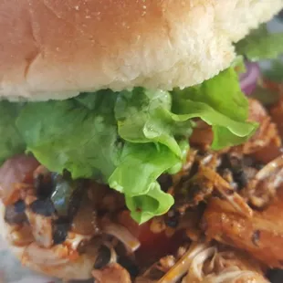 a pulled pork sandwich