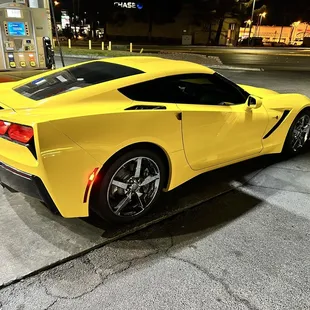 That C7 filling up on 76 Premium gas