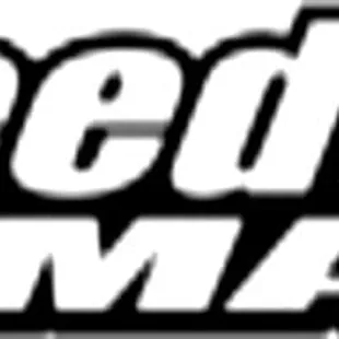 the word speedee mart on a white background