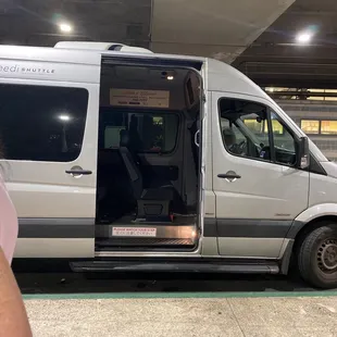 Another speedishuttle that's parked out front and can't take us.