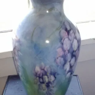 Just one of the beautiful hand painted vases.