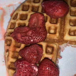 Belgian Waffle Special rotten strawberries