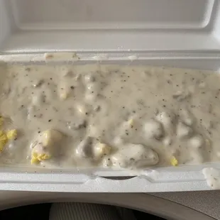 Small Biscuits and Gravy with Egg