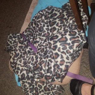 There's a dog under that blanket! Brought my baby to work with me after his surgery.