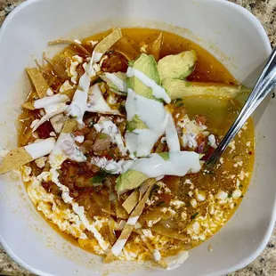 Azteca soup, like grandma used to make, if grandma was a mysterious Indian warrior!