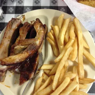 Ribs and fries
