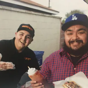 Orland hooking up our friend with a Hot Dog!!!