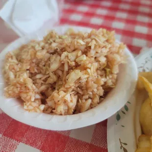 Coleslaw with ketchup