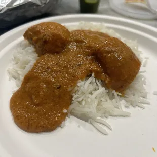 Butter chicken and rice