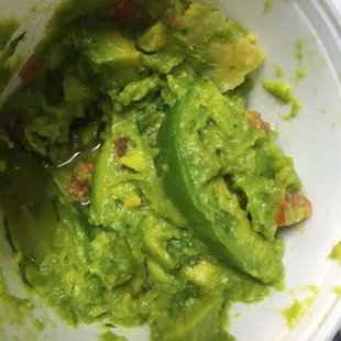 Real guacamole does not stay this green after a day... do not recommend !