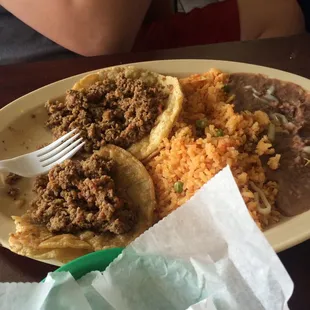 Tacos. My kid loves tacos. As you can see he couldn't eat them.