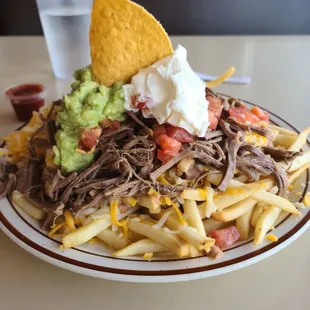 Shredded beef fries. $15.16