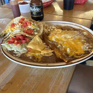 Taco enchilada and relleno
