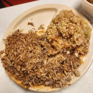 The biggest plate of bbq I have ever seen.