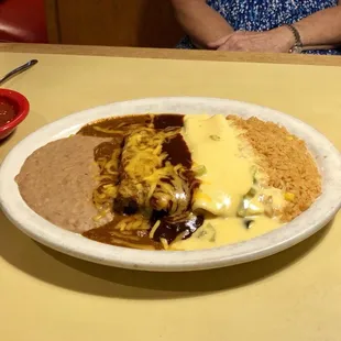 Tamale, burrito, and enchilada.