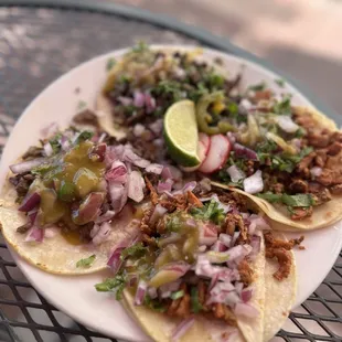 Al Pastor and Carne Asada Tacos