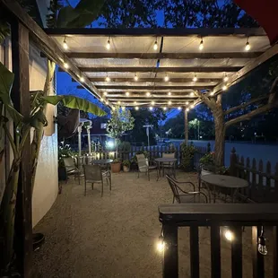 Left side of patio exiting from ordering counter