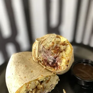 Bbq breakfast burrito