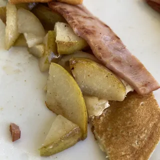 French Crepe with Ham, Pears, and Brie