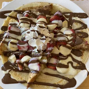 Delight Banana, Strawberry Chocolate Crepe &amp; French Toast