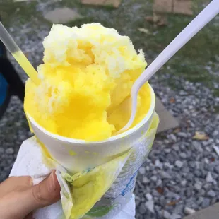 Stuffed banana snowball