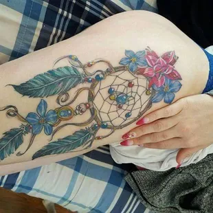 Large Colorful Dream Catcher done by Artist Greg.