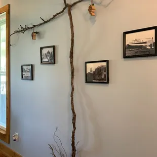 Cute display with historical pictures from the Noblesville Historical Society