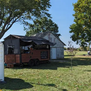 The OG Pasture kitchen set up for a day of music and food.