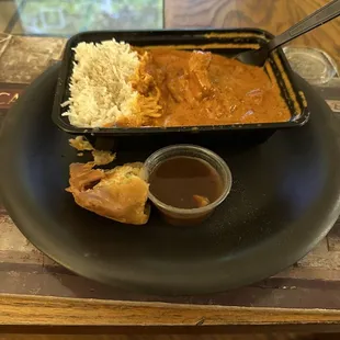 Butter Chicken,samosa