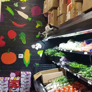 a vegetable section